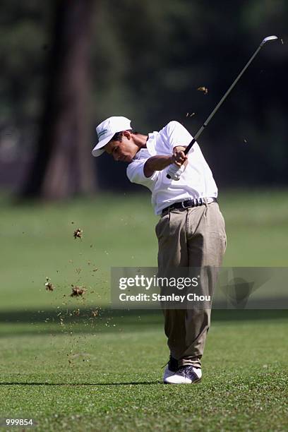 Jesus Amaya of Columbia in action during the Second Round of the Foursome Stroke Play during the Davidoff Nations Cup- World Cup Qualifier 2001 held...