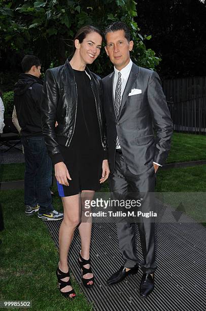 Martin and Stefano Tonchi attend the cocktail reception for W Magazine's editor-in-chief at the Bulgari Hotel on May 18, 2010 in Milan, Italy.