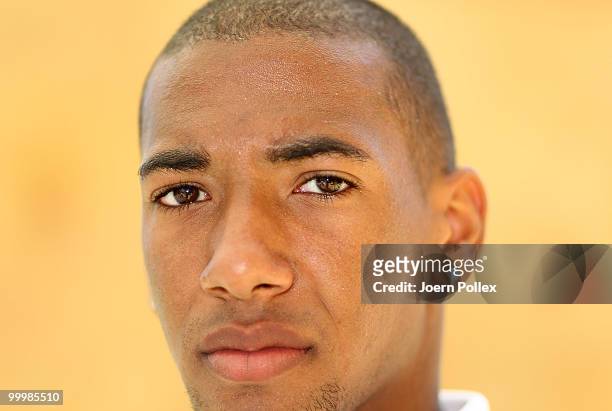 Jerome Boateng of Germany is pictured during a press conference at Verdura Golf and Spa Resort on May 19, 2010 in Sciacca, Italy.