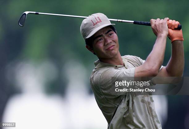 Liang Wen-Chong of the People's Republic of China in action during the Second Round of the Foursome Stroke Play during the Davidoff Nations Cup-...