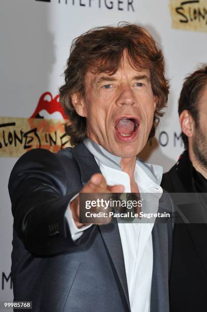 Mick Jagger, lead singer of the Rolling Stones attends the 'Stones In Excile' Photocall at the Majestic Hotel during the 63rd Annual Cannes Film...