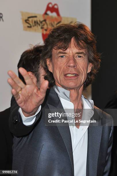 Mick Jagger, lead singer of the Rolling Stones attends the 'Stones In Excile' Photocall at the Majestic Hotel during the 63rd Annual Cannes Film...