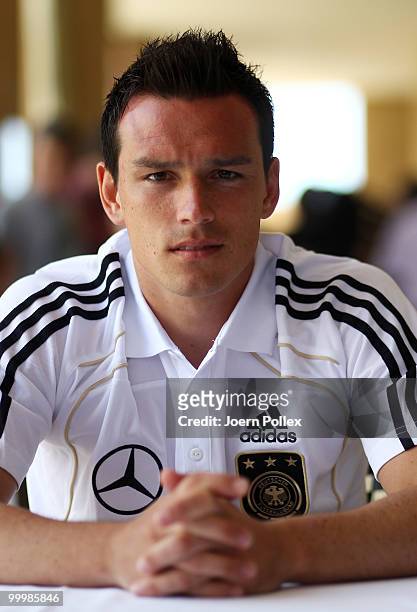 Piotr Trochowski of Germany is pictured during a press conference at Verdura Golf and Spa Resort on May 19, 2010 in Sciacca, Italy.