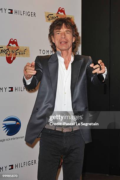 Mick Jagger, lead singer of the Rolling Stones attends the 'Stones In Excile' Photocall at the Majestic Hotel during the 63rd Annual Cannes Film...