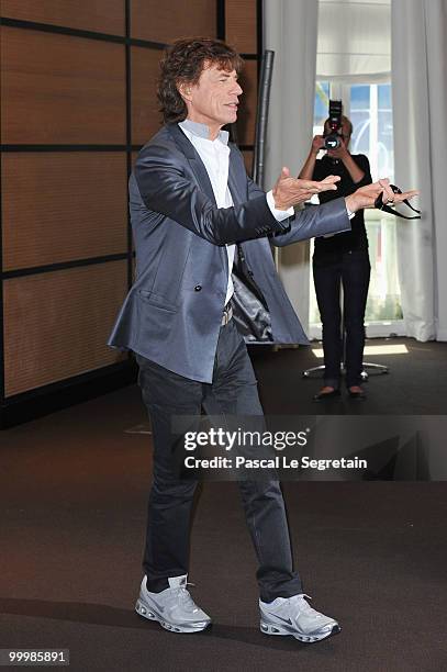 Mick Jagger, lead singer of the Rolling Stones attends the 'Stones In Excile' Photocall at the Majestic Hotel during the 63rd Annual Cannes Film...