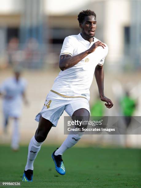 Boulaye Dia of Reims during the Club Friendly match between Lille v Reims at the Stade Paul Debresie on July 14, 2018 in Saint Quentin France