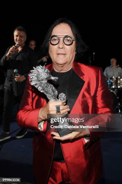 Renato Zero attends the 2018 Ischia Global Film & Music Fest opening ceremony on July 15, 2018 in Ischia, Italy.