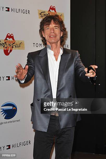 Mick Jagger, lead singer of the Rolling Stones attends the 'Stones In Excile' Photocall at the Majestic Hotel during the 63rd Annual Cannes Film...