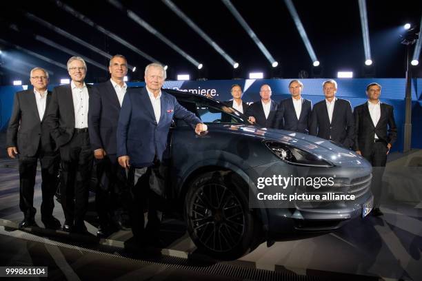 The members of the executive board of Porsche, Uwe-Karsten Staedter , Andreas Haffner , Albrecht Reimold , Wolfgang Porsche , Lutz Meschke , Uwe...