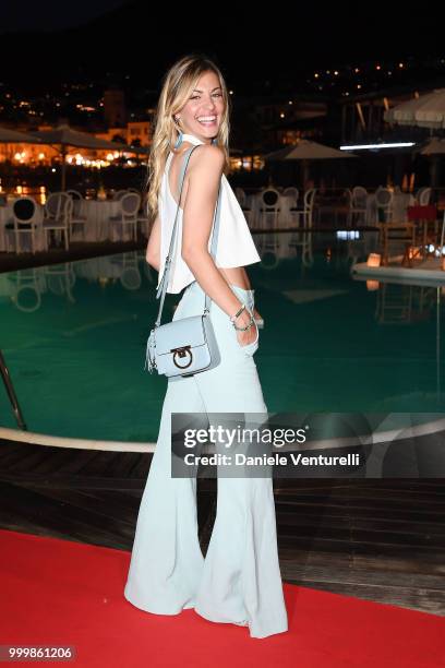 Sveva Alviti attends the 2018 Ischia Global Film & Music Fest opening ceremony on July 15, 2018 in Ischia, Italy.