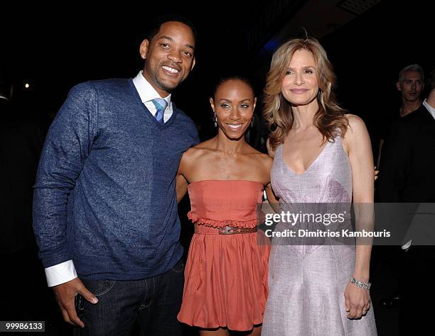 Will Smith, Jada Pinkett Smith and Kyra Sedgwick attend the TEN Upfront presentation at Hammerstein Ballroom on May 19, 2010 in New York City....