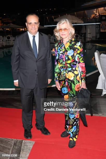 The Italian Minister of Cultural Heritage and Activities and Tourism Alberto Bonisoli and Marina Cicogna attend the 2018 Ischia Global Film & Music...