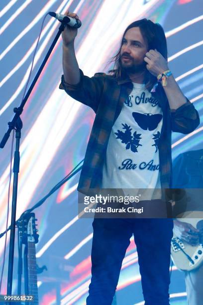 Kevin Parker of Tame Impala performs at Citadel festival at Gunnersbury Park on July 15, 2018 in London, England.