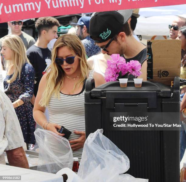 Hilary Duff and Matthew Koma are seen on July 15, 2018 in Los Angeles, California.