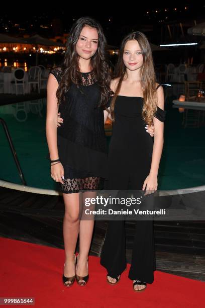 Eleonora Gaggiaro and Veronica Gaggiaro attend the 2018 Ischia Global Film & Music Fest opening ceremony on July 15, 2018 in Ischia, Italy.