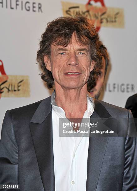 Mick Jagger, lead singer of the Rolling Stones attends the 'Stones In Excile' Photocall at the Majestic Hotel during the 63rd Annual Cannes Film...
