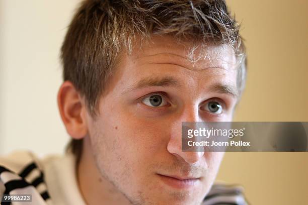 Marko Marin of Germany is pictured during a press conference at Verdura Golf and Spa Resort on May 19, 2010 in Sciacca, Italy.