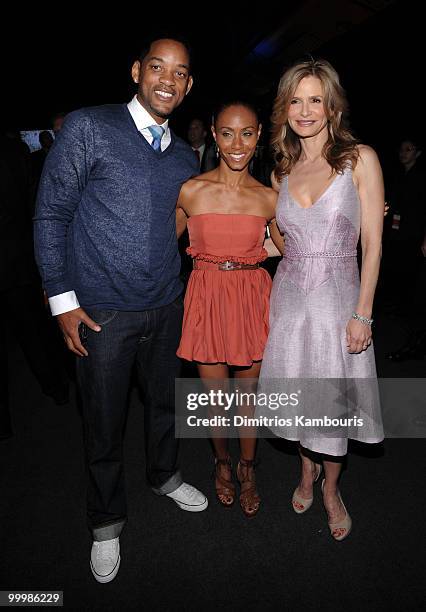 Will Smith, Jada Pinkett Smith and Kyra Sedgwick attend the TEN Upfront presentation at Hammerstein Ballroom on May 19, 2010 in New York City....