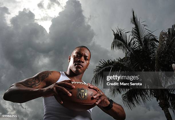 Defensive back Will Allen of the Miami Dolphins poses for a portrait on May 17, 2010 in Weston, Florida.