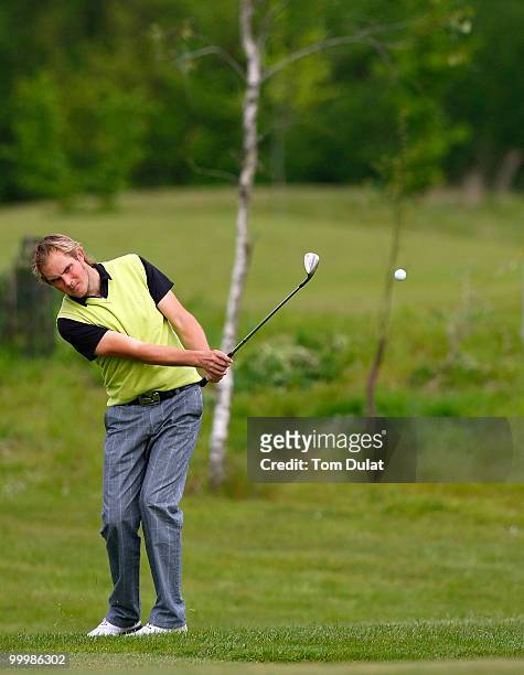 Sean Mason of Exeter plays a shot from the 2nd fairway during the Business Fort plc English PGA Championship Regional Qualifier at Cumberwell Park...