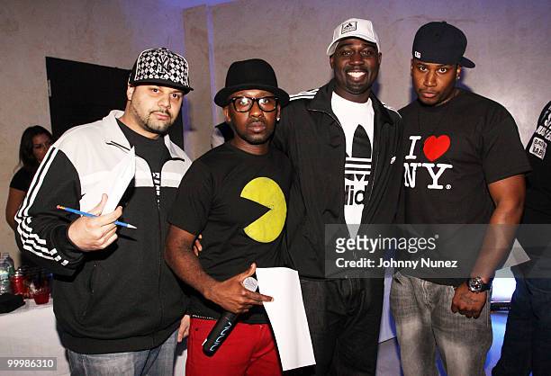 Rob Dinero, O'Neal McKnight, Tali Gore, and Aasim attend Dirty Money's "Last Train to Paris" album listening party at Daddy's House on May 18, 2010...