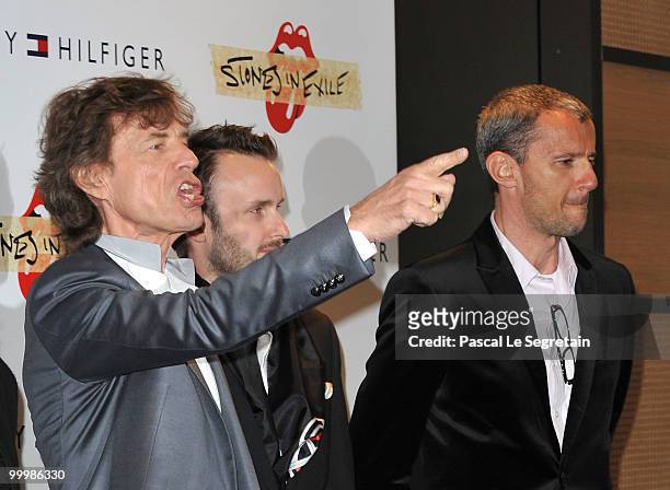Mick Jagger of the Rolling Stones and producer John Battsek attend the 'Stones In Excile' Photocall at the Majestic Hotel during the 63rd Annual...