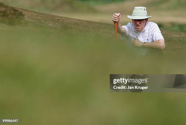 Andrew Lancaster of Fairhaven in action during the Virgin Atlantic PGA National Pro-Am Championship regional final at St Annes Old Links Golf Club on...