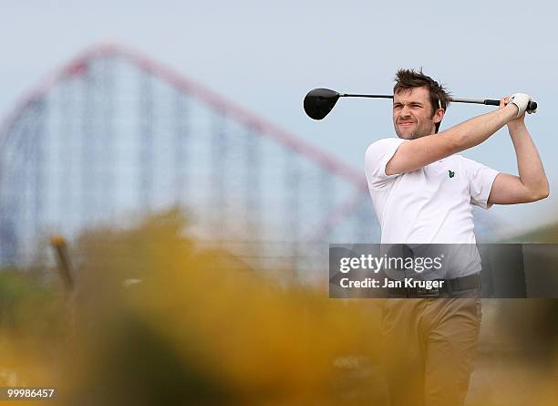 Sean Owen of Turton in action during the Virgin Atlantic PGA National Pro-Am Championship regional final at St Annes Old Links Golf Club on May 19,...