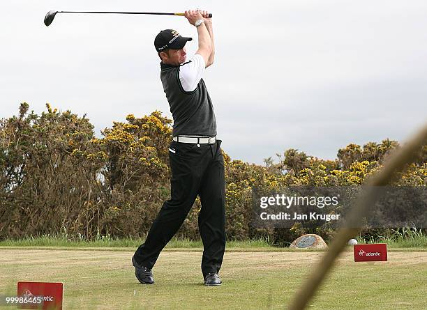 Gavin Beddow of Vicars Cross in action during the Virgin Atlantic PGA National Pro-Am Championship regional final at St Annes Old Links Golf Club on...