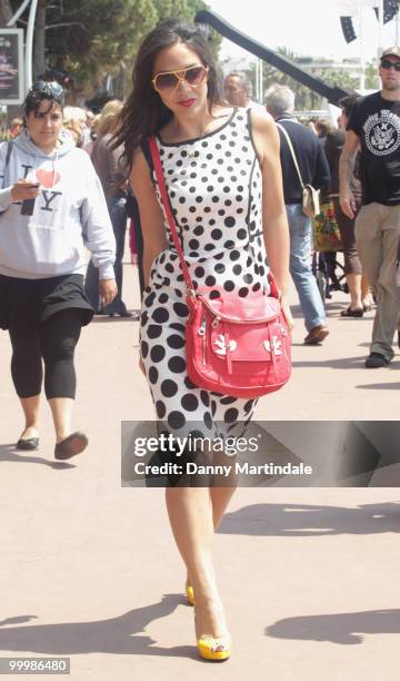 Myleene Klass is seen attending the 63rd Cannes Film Festival on May 19, 2010 in Cannes, France.