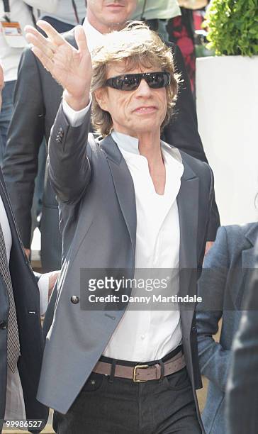 Mick Jagger is seen attending the 63rd Cannes Film Festival on May 19, 2010 in Cannes, France.