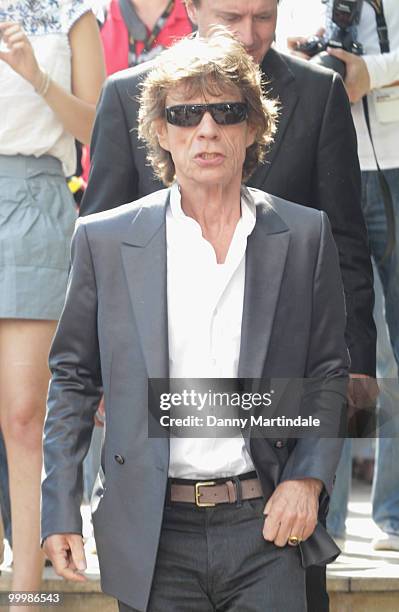 Mick Jagger is seen attending the 63rd Cannes Film Festival on May 19, 2010 in Cannes, France.