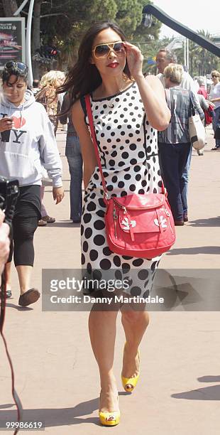 Myleene Klass is seen attending the 63rd Cannes Film Festival on May 19, 2010 in Cannes, France.