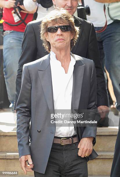 Mick Jagger is seen attending the 63rd Cannes Film Festival on May 19, 2010 in Cannes, France.