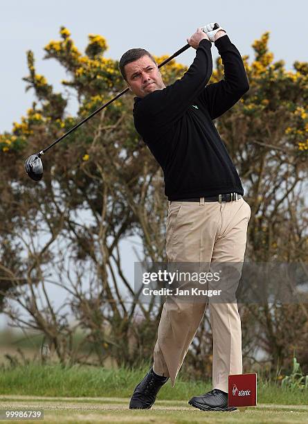 Clubhouse leader, Alex Rowland of Hawarden in action during the Virgin Atlantic PGA National Pro-Am Championship regional final at St Annes Old Links...