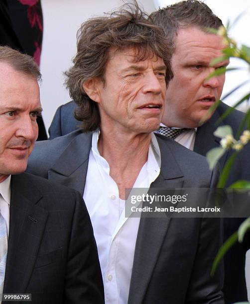 Mick Jagger is seen at the Majestic Hotel on May 19, 2010 in Cannes, France.