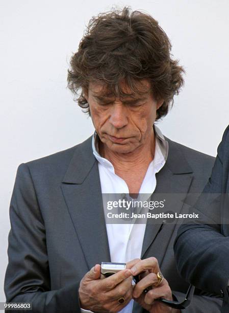 Mick Jagger is seen at the Majestic Hotel on May 19, 2010 in Cannes, France.