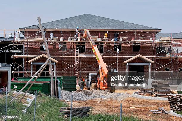 Construction work continues on the new Chesterfield Elementary School in Chesterfield, New Jersey, U.S., on Friday, May 14, 2010. New Jersey, the...