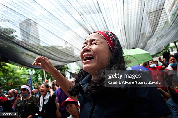 View inside the red shirt protesters' camp, as Thai troops prepare to storm the camp, in an effort to bring an end to end their protest, on May 19,...