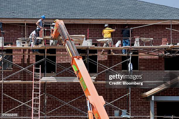 Construction work continues on the new Chesterfield Elementary School in Chesterfield, New Jersey, U.S., on Friday, May 14, 2010. New Jersey, the...