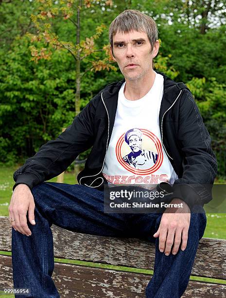 Ian Brown attends photocall to promote his show in Platt Fields Park on 11th June on May 19, 2010 in Manchester, England.