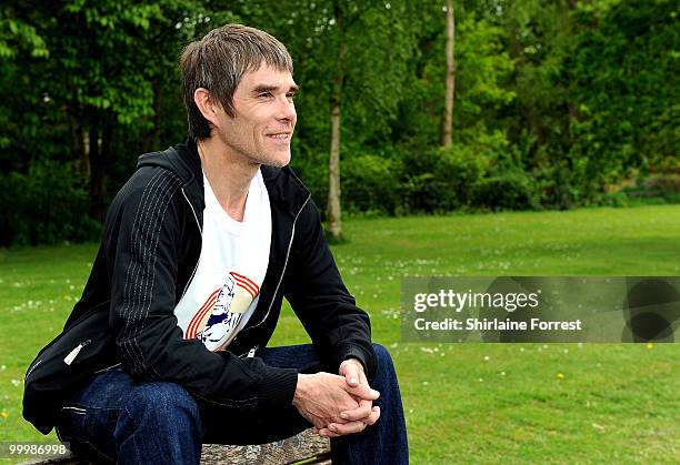 Ian Brown attends photocall to promote his show in Platt Fields Park on 11th June on May 19, 2010 in Manchester, England.