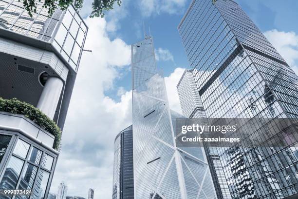 modern office towers in downtown,hong kong - cheung kong centre 個照片及圖片檔