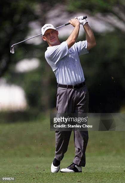 Alex Cejka of Germany in action at the 10th hole during the Second Round of the Foursome Stroke Play during the Davidoff Nations Cup- World Cup...