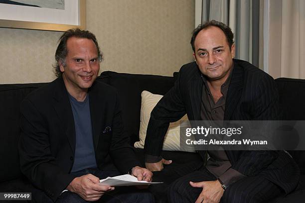 Buzz" Bissinger and Kevin Pollak at Red Bird Cinema's celebration and announcement of their upcoming films held at the Hyatt Hotel on October 18,...