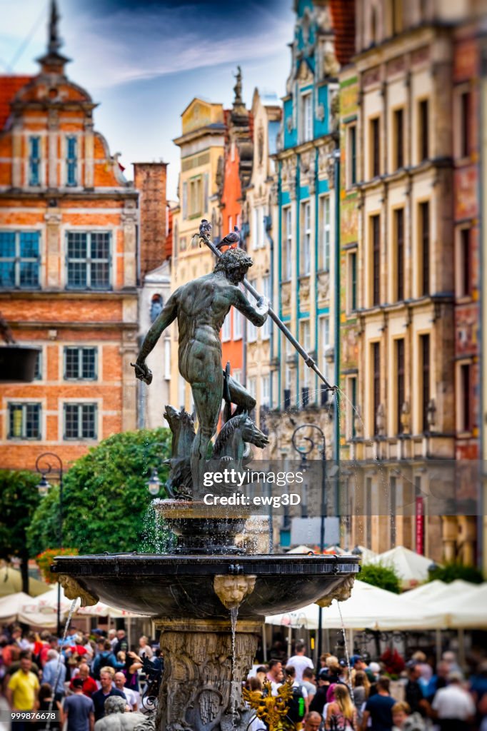 Fontana del Nettuno, Danzica, Polonia