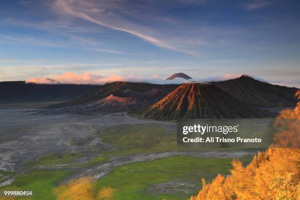 best spot to see sunrise, mt bromo, java - tengger stock pictures, royalty-free photos & images