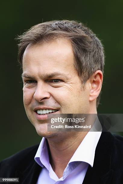 Businessman Peter Jones is seen during the Pro-Am round prior to the BMW PGA Championship on the West Course at Wentworth on May 19, 2010 in Virginia...