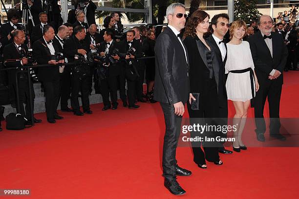 Members of the Cinefoundation Jury Marc Recha,Emmanuelle Devos ,President of the Jury Atom Egoyan and Dinara Droukarova, Carlos Diegues attend the...