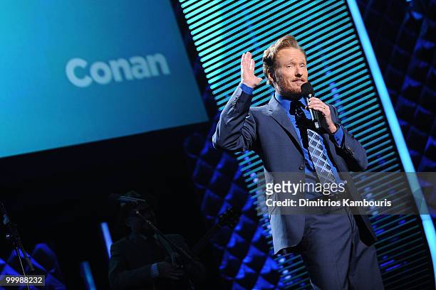 Conan O'Brien performs at the TEN Upfront presentation at Hammerstein Ballroom on May 19, 2010 in New York City. 19688_002_0883.JPG